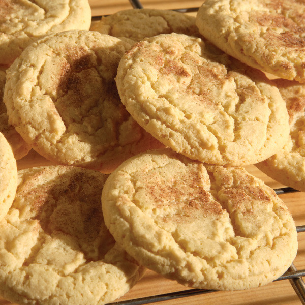 Made with plenty of butter, our snickerdoodles are as fun to eat as the are to pronounce! This soft blonde cookie is rolled in cinnamon sugar to make a delicious combination.

Each cookie is approximately 3 in diameter.