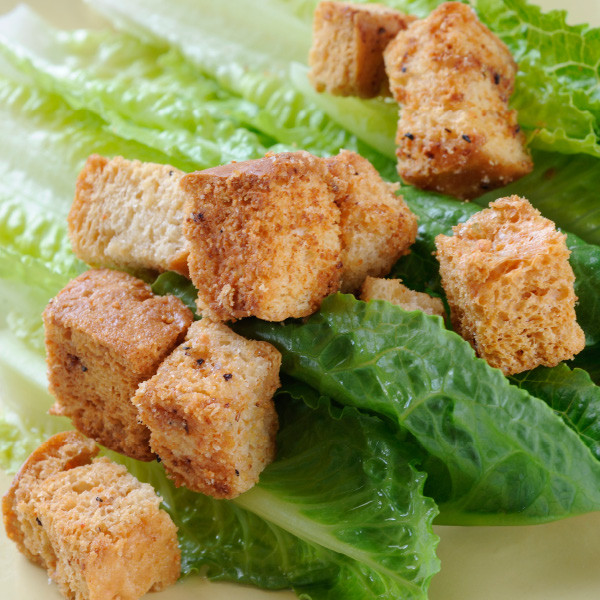 The same croutons as we serve in our restaurants, our homeade croutons are made using our own homemade bread and toasted to perfection with our own blend of flavorings and spices.

Available in a one quart tub.